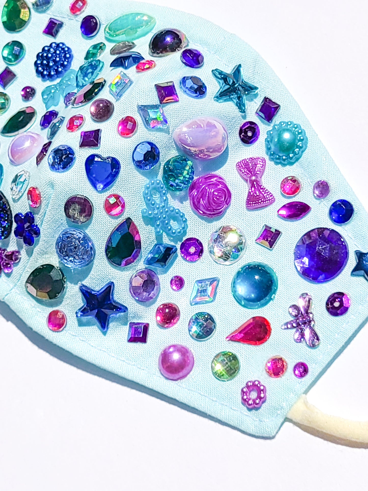 Youth Blue Peacock Twinkle Mask