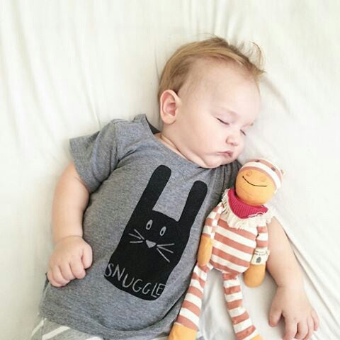 Snuggle Bunny Illustrated Kids tee shirt