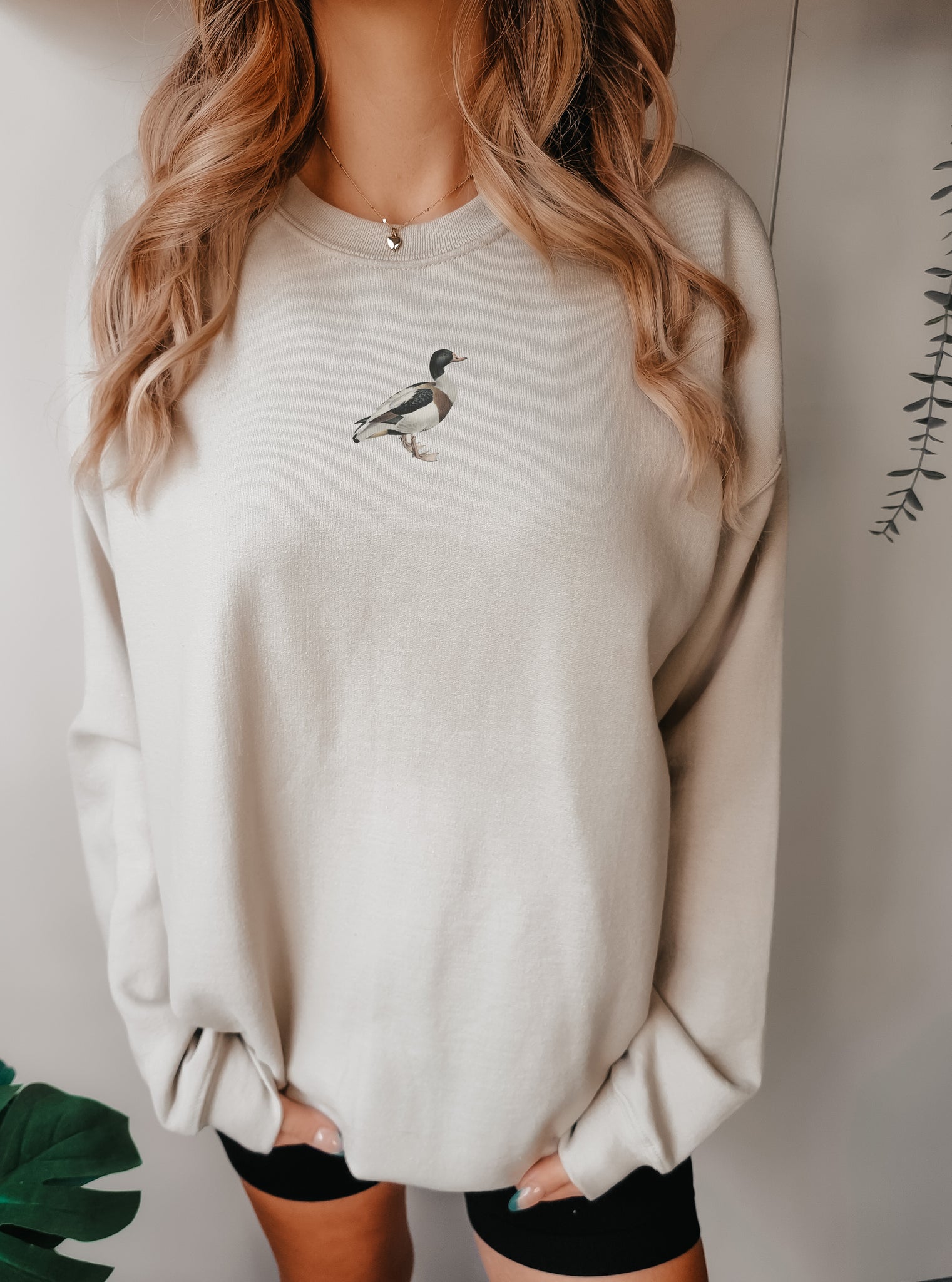 Antique Painted Duck Adult Crewneck