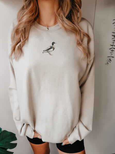 Antique Painted Duck Adult Crewneck