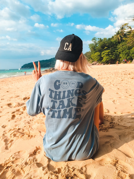 Good Things Take Time monochrome T-shirt