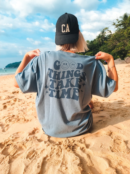 Good Things Take Time monochrome T-shirt