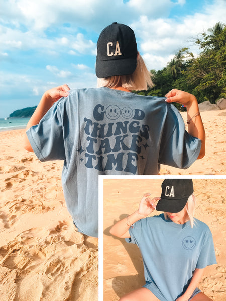 Good Things Take Time monochrome T-shirt