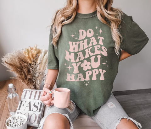 Retro Style Do What Makes You Happy T-shirt