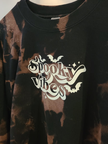 Reverse Dye Spooky Vibes Sweatshirt